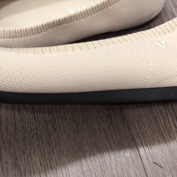 VIVAIA Pointed-Toe Bow Flats-Cream Ivory Women's  7 - Picture 7 of 10